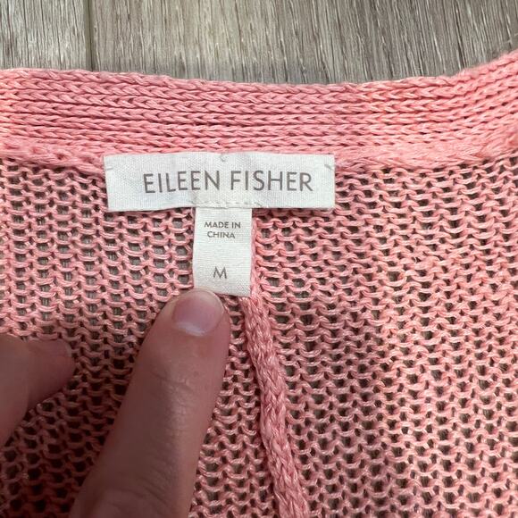 EILEEN FISHER Women's Linen V-Neck Cardigan Size M - Picture 5 of 7